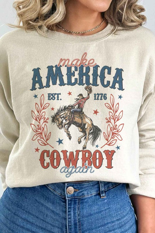MAKE AMERICA COWBOY AGAIN GRAPHIC SWEATSHIRT
