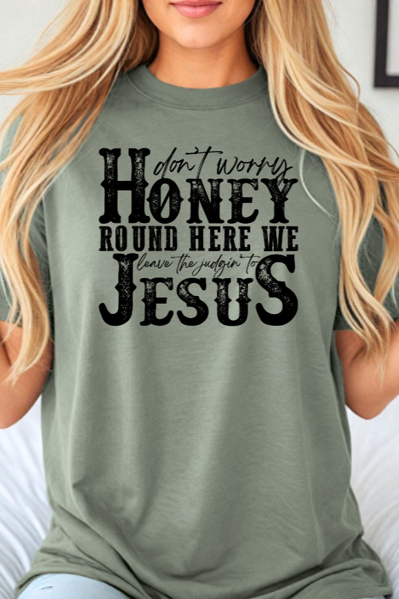 Leave the Judgin' to Jesus | Unisex garment-dyed heavyweight t-shirt
