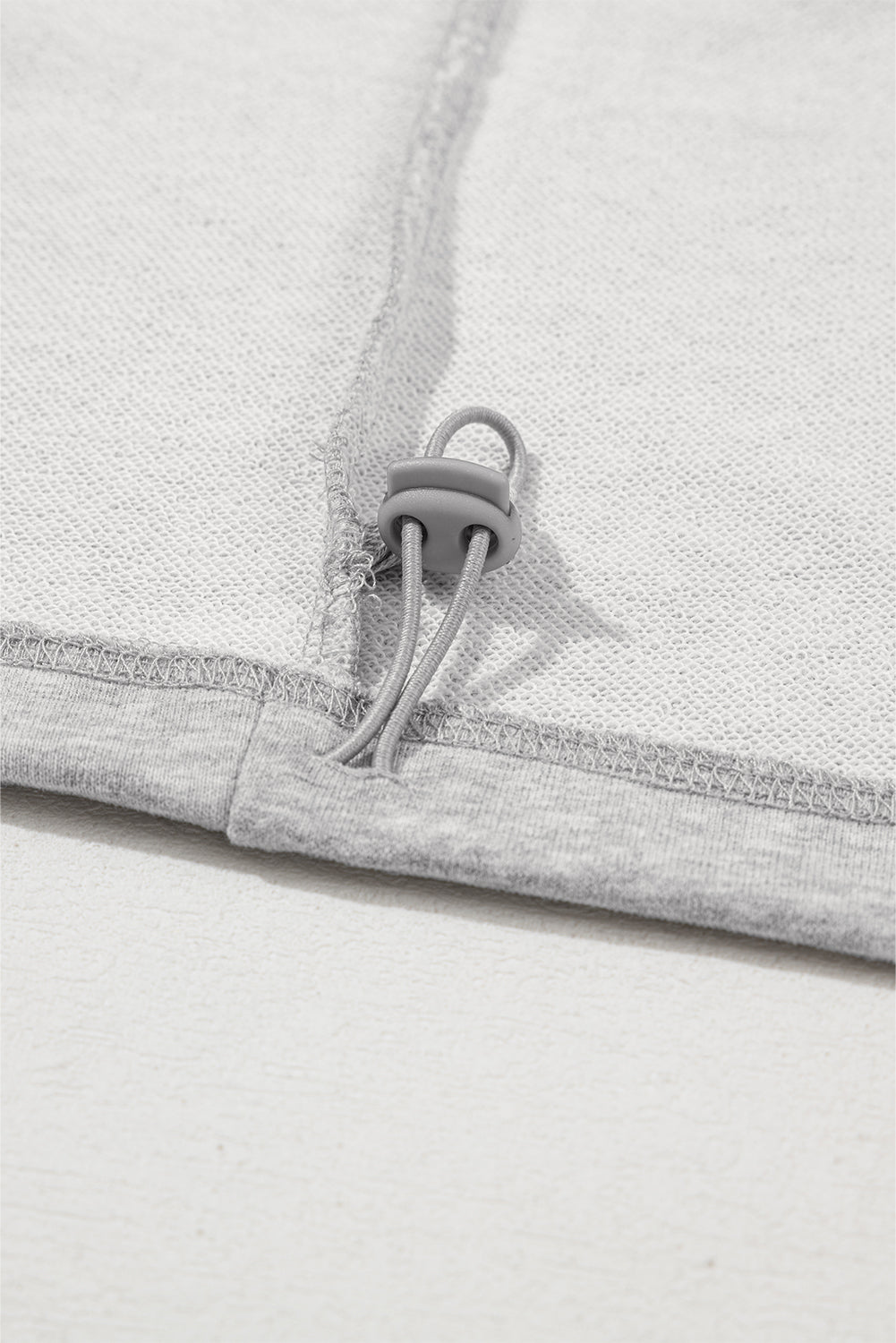 Bonbon Solid Kangaroo Pocket Half Zipper Oversized Hoodie
