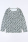 Pink Animal Print Stitching Loose Long Sleeve Top