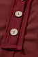 Red Waffle Pocket Seam Patchwork Loose Top
