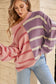 Stripe Colorblock Oversized Sweater