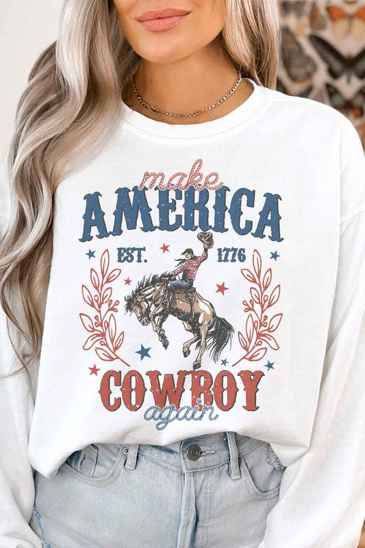 MAKE AMERICA COWBOY AGAIN GRAPHIC SWEATSHIRT