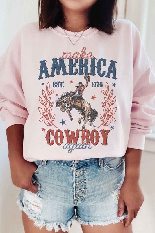 MAKE AMERICA COWBOY AGAIN GRAPHIC SWEATSHIRT