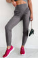 Black Exposed Seam High Waist Pocketed Joggers