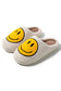 Pink Smile Face Print Non-slip Plush Home Slippers