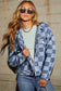 Black Checkered Patchwork Button Up Denim Jacket