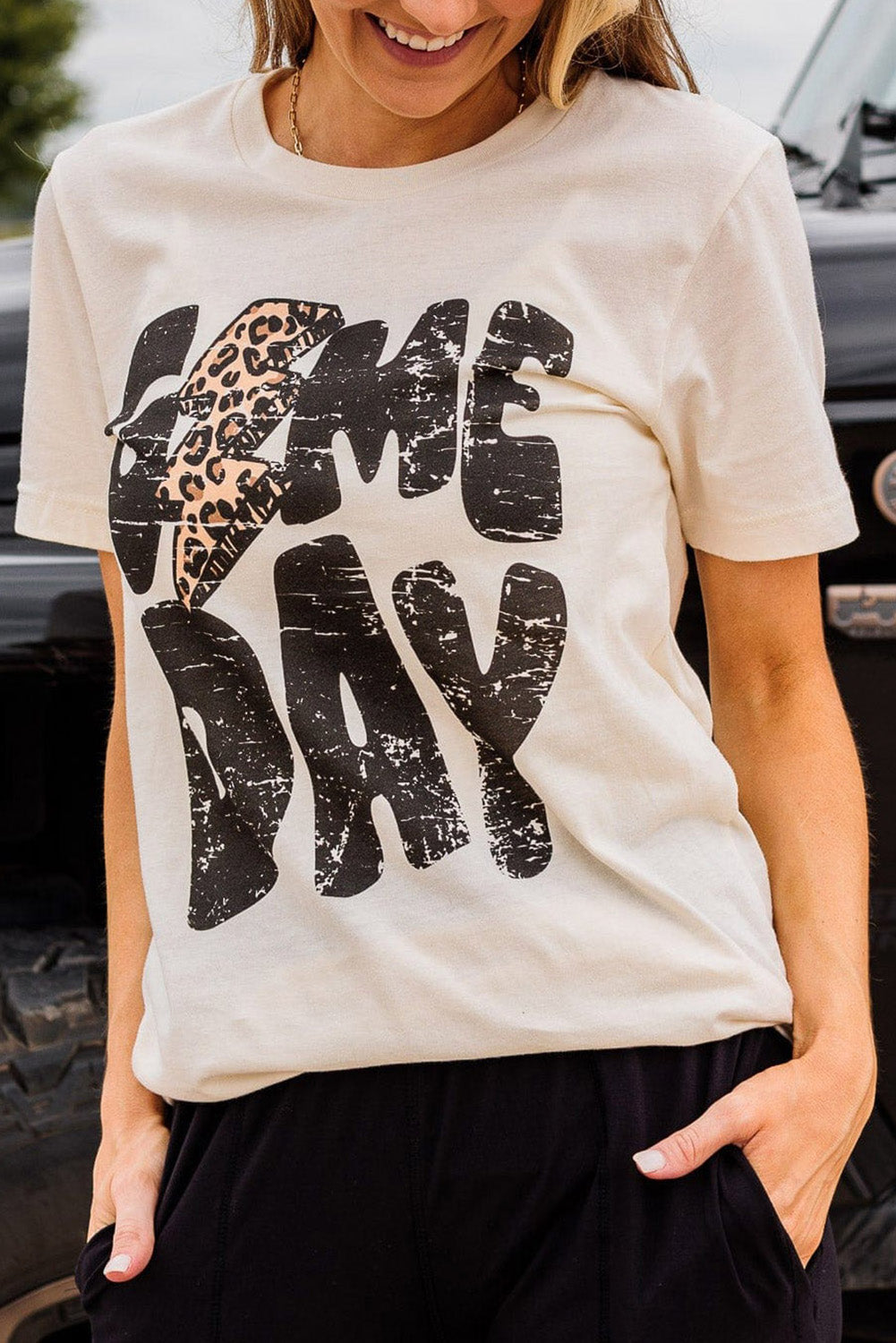 Game Day Rugby Football Season Leopard Lightning T Shirt