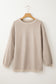 Orange Plain Drop Sleeve Crinkle Rib Oversized Sweatshirt