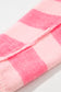 Checkered Colorblock Striped High Low Loose Sweater