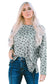 Pink Animal Print Stitching Loose Long Sleeve Top