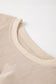Orange Plain Drop Sleeve Crinkle Rib Oversized Sweatshirt