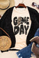 Game Day Rugby Football Season Leopard Lightning T Shirt