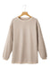 Orange Plain Drop Sleeve Crinkle Rib Oversized Sweatshirt