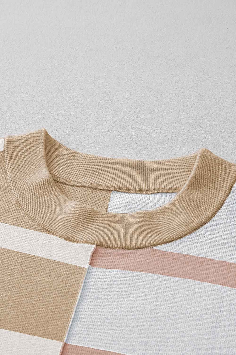 Stripe Colorblock Oversized Sweater
