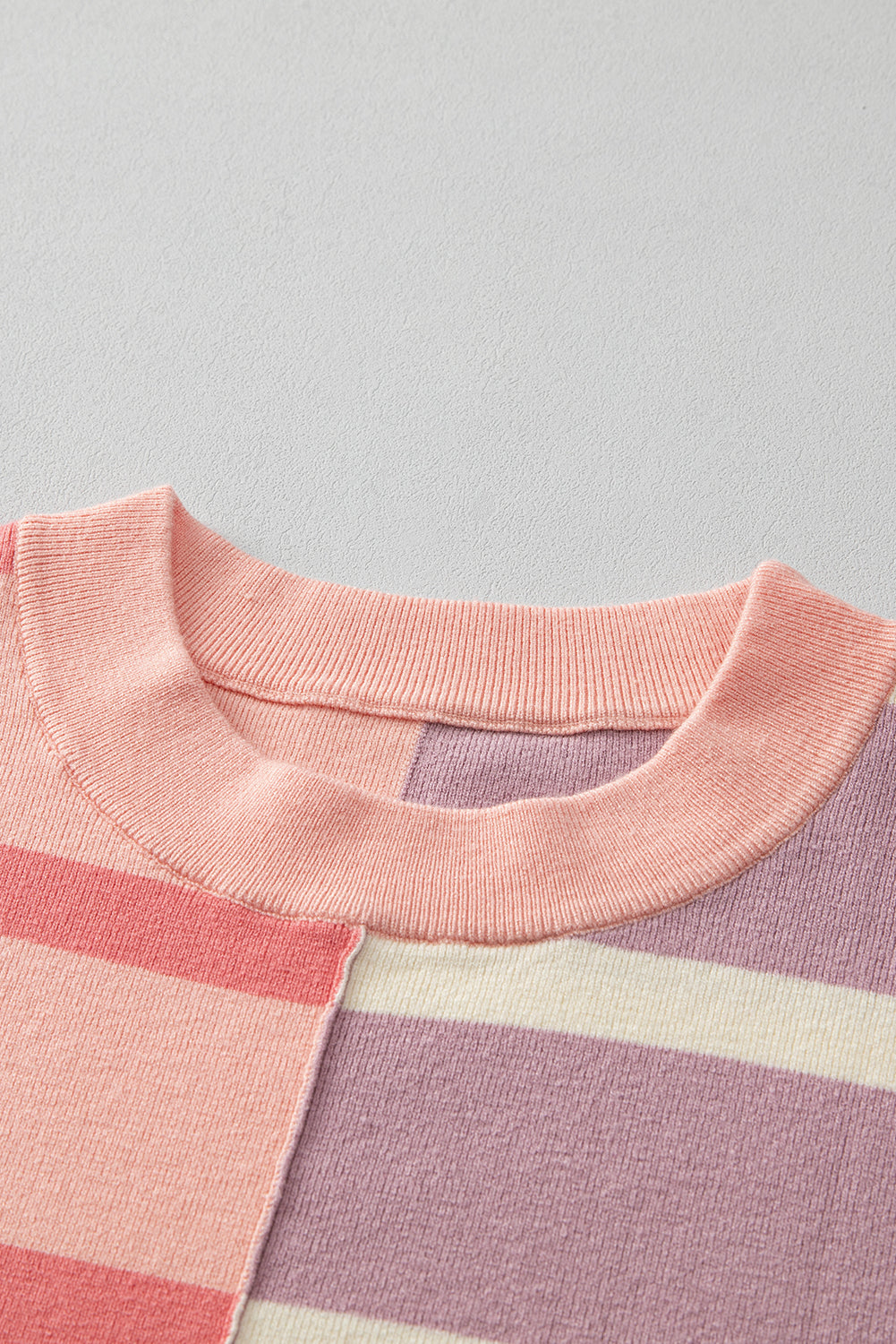 Stripe Colorblock Oversized Sweater