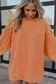 Apricot Ribbed Corduroy Oversized Sweatshirt