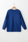 Orange Plain Drop Sleeve Crinkle Rib Oversized Sweatshirt