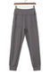 Black Exposed Seam High Waist Pocketed Joggers