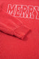 Racing Red Corded MERRY Graphic Long Sleeve Top and Shorts Set