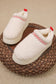 Chestnut Embroidered Sherpa Plush Thick Sole Snow Boots