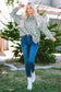 Pink Animal Print Stitching Loose Long Sleeve Top
