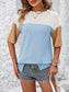 Mandy Color Block Round Neck Half Sleeve T-Shirt