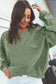 Apricot Ribbed Corduroy Oversized Sweatshirt