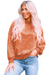 Brown Drop Shoulder Crew Neck Pullover Sweatshirt