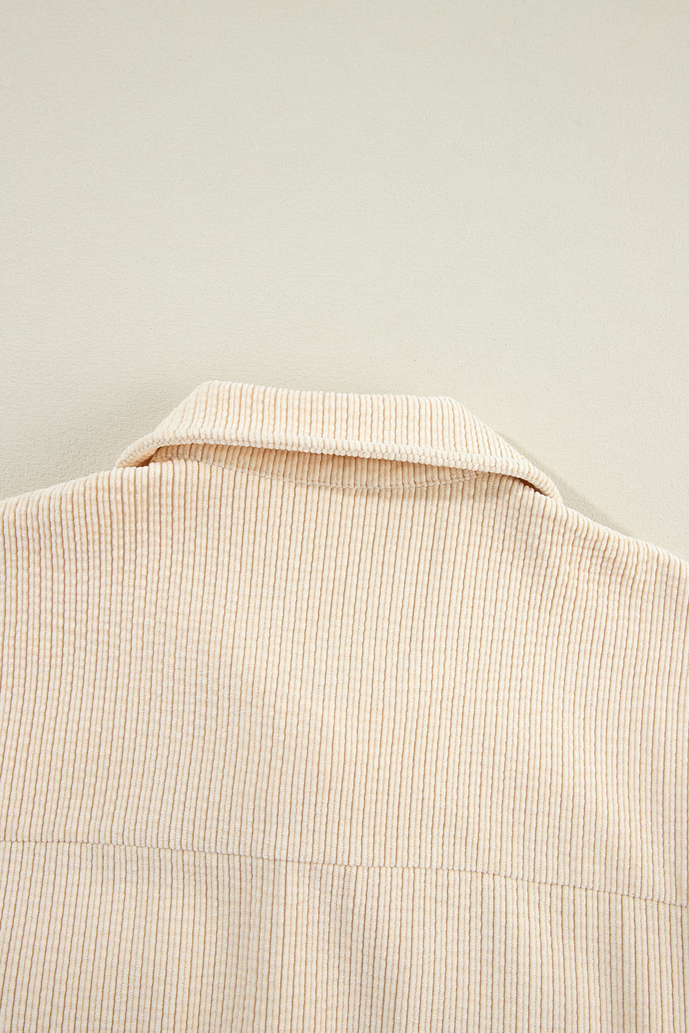 Chestnut Corduroy Flap Pocket Button Up Shacket