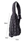 Black Marshmallow Quilted Drawstring Decor Crossbody Bag