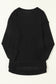 Gray Waffle Knit Drop Sleeve Side Slits Oversized Top