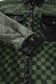 Vineyard Green Fleece Checkerboard Flap Pocket Snap Button Jacket