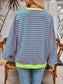 Lovelet Contrast Striped Long Sleeve Sweatshirt