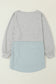 Crinkle Splicing Raw Hem High Low Oversized Blouse