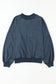 Brown Drop Shoulder Crew Neck Pullover Sweatshirt