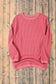 Apricot Ribbed Corduroy Oversized Sweatshirt