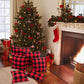 Set of 2 Christmas Buffalo Check Plaid Throw Pillow Covers Cushion Case Polyester for Farmhouse Home Decor Red and Black, 18 X 18 Inches