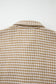 Khaki Houndstooth Color Contrast Textured Patchwork Loose Shacket