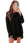 Gray Waffle Knit Drop Sleeve Side Slits Oversized Top