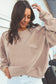 Apricot Ribbed Corduroy Oversized Sweatshirt