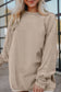 Orange Plain Drop Sleeve Crinkle Rib Oversized Sweatshirt