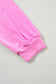 Bonbon Half Buttons Chest Pocket Drop Sleeve Plus Size Top