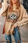 HOWDY FALL Pumpkin Print Split Hem Graphic Sweatshirt