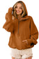 Yellow Ribbed Trim Kangaroo Pocket Zipped Hoodie