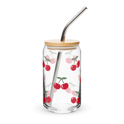 Cherry Glass w/Lid