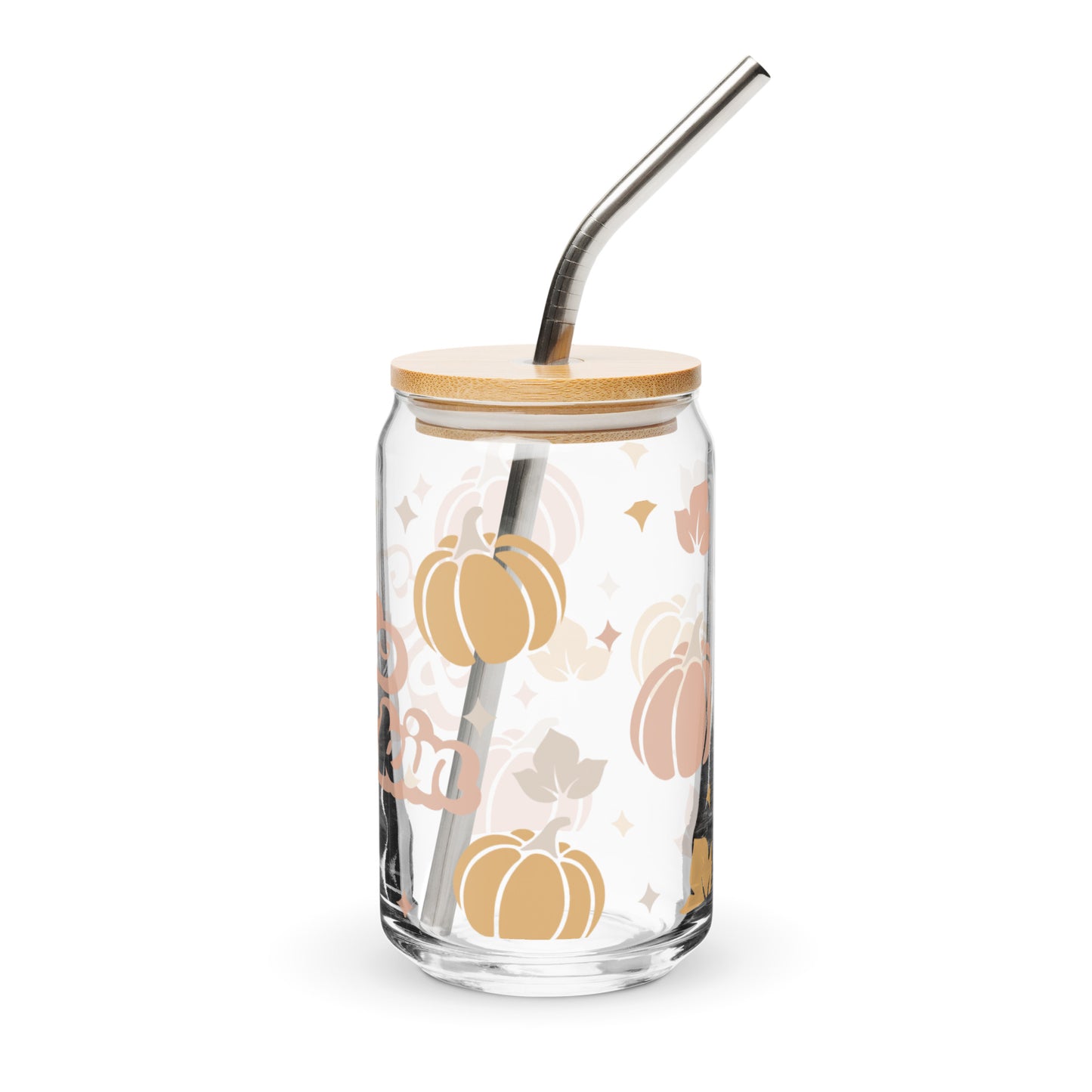 Hello Pumpkin Glass w/lid