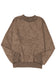 Brown Drop Shoulder Crew Neck Pullover Sweatshirt