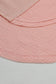 Crinkle Splicing Raw Hem High Low Oversized Blouse