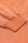 Brown Drop Shoulder Crew Neck Pullover Sweatshirt